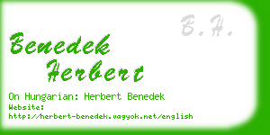 benedek herbert business card